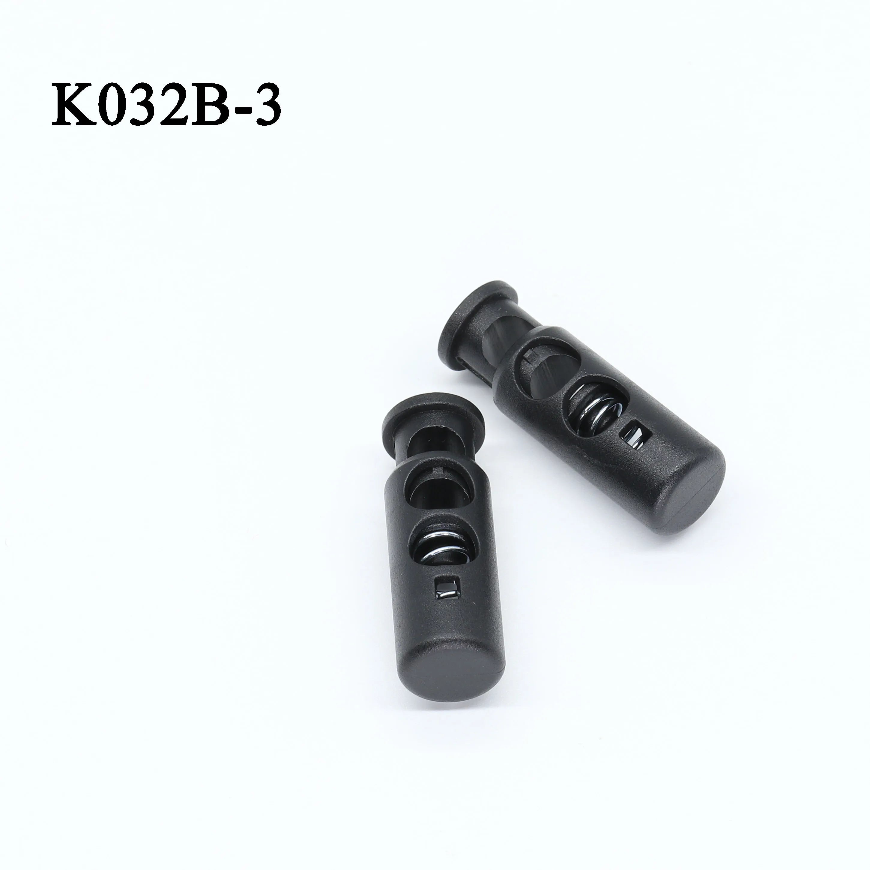 Factory Drawstring Cord Lock Plastic Double Holes Toggle Stopper for Garment Bag Shoe Accessories