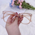 Women Oversized Blue Light Blocking Computer Glasses Transparent Anti Blue Light Eyeglasses Frame