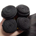 Bone Straight Brazilian Remy Human Hair Extensions for Black Women Natural Black Straight Double Weft Machine Processed Bundles