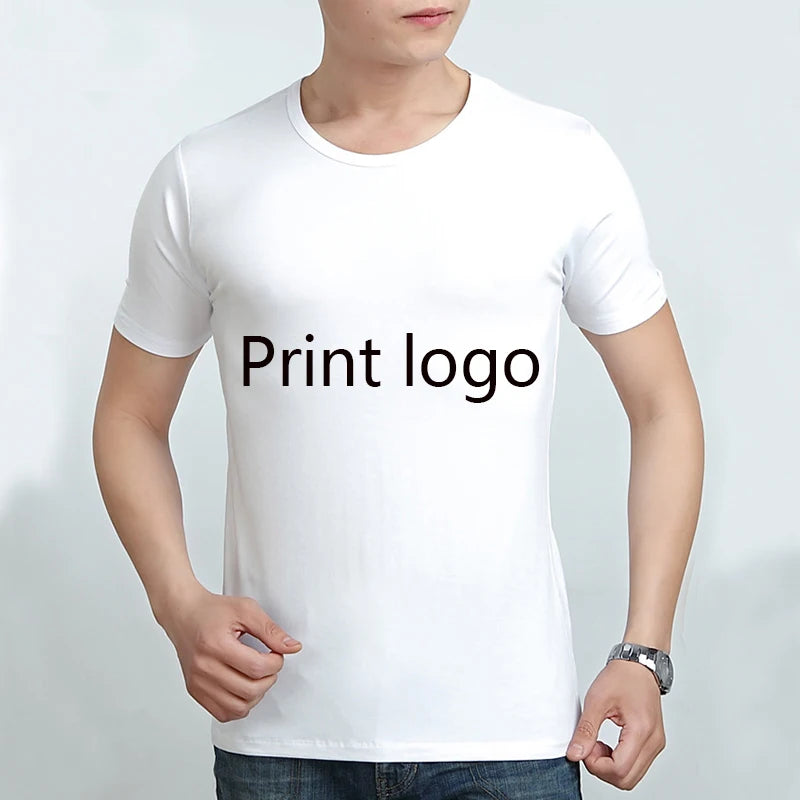 Cheap Wholesale Bulk O-neck T Shirt Short Sleeve Print logo White Sublimation Blanks Shirts