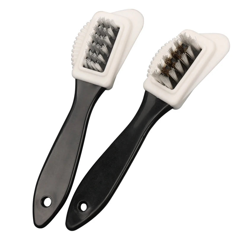 Three Sided Copper Wire Suede Shoe Sneaker Brush Nubuck Brush for Shoe Boot Bag Cleaning