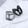 Wholesale Retro Men's Thor Hammer Stainless Steel Ring Nordic Viking Text Design Triangle Fashion Ring Jewelry Party Gift