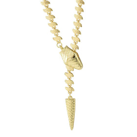 AA0166000 Women's Fashion Y-shape Snake Necklaces Jewelry 18K