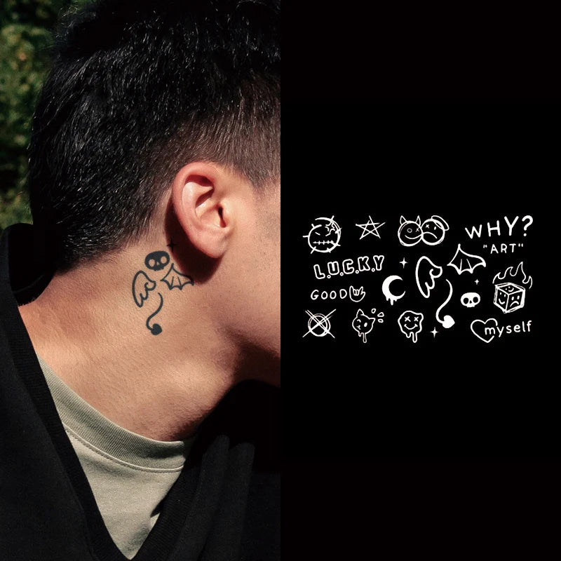 Cute Temporary Tattoo Sticker Kit Henna Water Transfer Design for Men Wholesale Tatu Arm Tato Sticker
