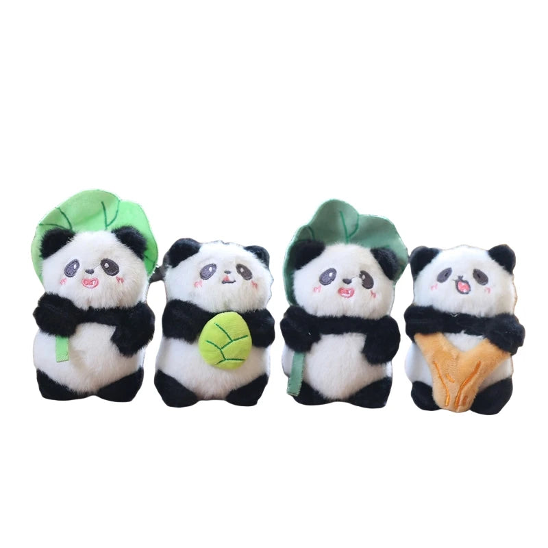 13cm Panda Plush Keychains Toys Stuffed Animal Toy Backpack Pendant  Plush Panda Keychain Cute Plush Key Chain Claw Machine Doll