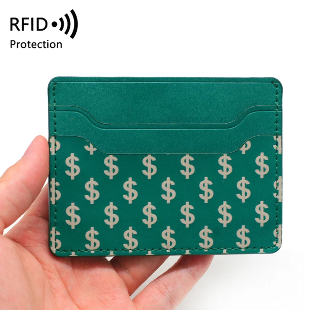 Wholesale Slim Leather Credit Card Holder with RFID Feature Custom Logo Short Zipper Closure Manufacturer for Men and Women