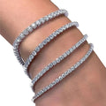 Wholesale Mens Luxury Sliver Rose Gold Plated 2.5MM 3MM 4MM 5MM Iced Out Cubic Zirconia CZ Diamond Tennis Bracelet for Women Men