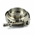 2.5" Inch 304 Stainless Steel Quick Release V Band Clamp with Male Female Flange Kit Heavy Duty Hose and Pipe Clamp