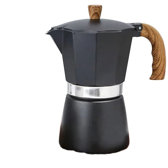 Classic Smart Ring Espresso Coffee Grinder Set Modern Silver Enamel Lid Moka Pot Reader Coffee Tea Metal Aluminum Mugs