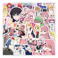 50PCS Inspirational anime cute girl graffiti decals managa Bocchi the rock sticker
