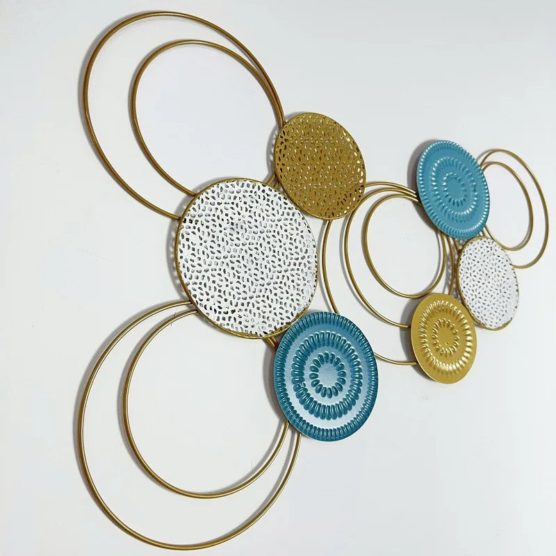 Gold Wrought Iron Metal Wall Trim Art Deco Design Style for Living Room Office Hotel Decoration Hanging Wall Art