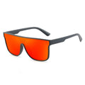 Sunway Eyewear Big Frame One Piece Designer Brand Sun Glasses Flat Top Oversized Polarized Sunglasses
