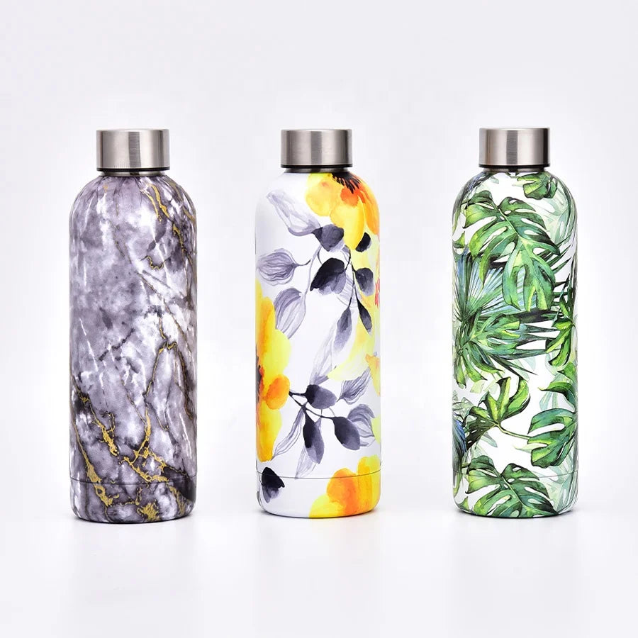 Outdoor Water Bottles Stainless Steel Double Wall Sport Water Bottle With Handle