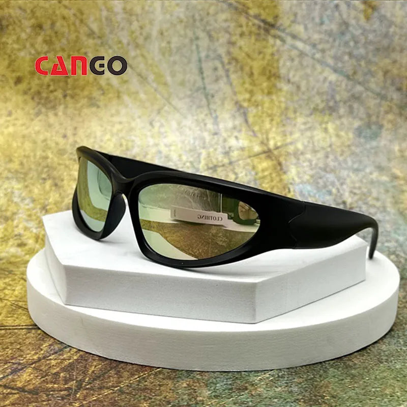 Fashion Mirrored Sport Sunglasses Men 2022 Silver Frame Cycling Sun Glasses Lens