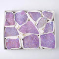 Hongzhuo Natural Quartz Crystal Plated Purple Cluster Block Box Set