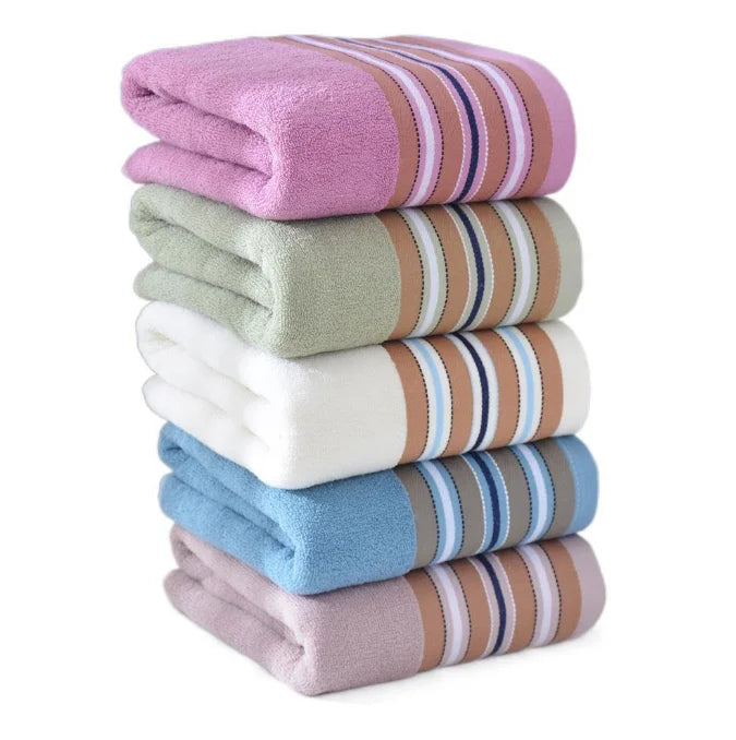 Stylish 100% Cotton Striped Design Soft Cheap Bath Towel