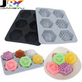 6 cell Silicone Hexagon Ice Cube Tray honey comb Large Cubes cake mold