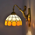 Vintage Tiffany Stained Glass Mermaid Lamp Led Sconce Bracket Indoor Lights Bathroom Art Design Led Wall Light