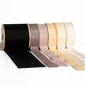 Custom Printed 100% Polyester Fabric Double Face Embossed Cut Edge Grosgrain Ribbon With Custom Logo 100mm Width for Gift Use