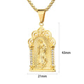 European and American Cross-border Original Design Virgin Mary Stainless Steel Titanium Steel Factory Spot Wholesale