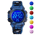 SKMEI Fashion Kids Watches Sport Children's LED Watch 5bar Waterproof Colorful Lights Alarm Camouflage Relogio Infantil 1548