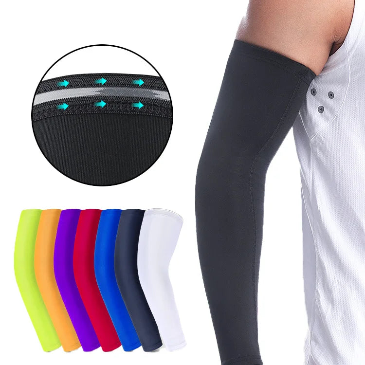 Wholesale Sports Fitness Cycling Golf  UV Sun Protection Cool Ice Silk Arm Sleeves