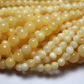 Wholesale 4-12mm Natural Honey Jade Stone Smooth Round Loose Beads for Jewelry Making Diy Design