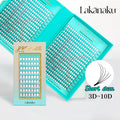 Abonnie 3D 6D Short Stem Pre Made Lash Fans Widea Mink Pre-made Eyelash Trays Heat Bonded Narrow Flat Base Premade Volume Fans