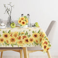 130*220 cm Disposable Sunflower Floral Print PE Tablecloth Farmhouse Style Wedding Picnic Decor Home Decoration