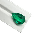 Big Pear 15x24mm 16 Carat Lab Created Hydrothermal Columbia Green Inclusion Emerald Loose Gemstones
