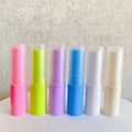 LZ Pack Stock 100pcs Pink Green Purple Blue White Beige 3.5g Empty Lip Balm Containers Wholesale Plastic Lip Balm Tubes