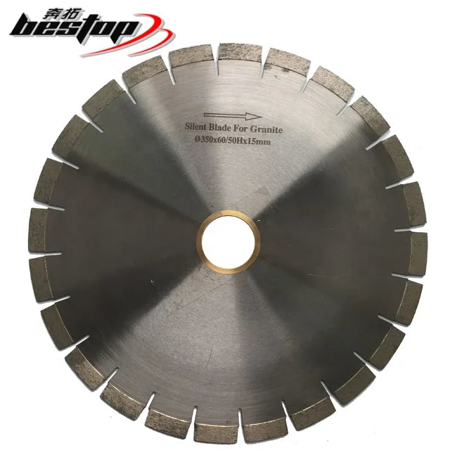 14 Inch Silent Granite Stone Cutting Circular Industrial Diamond Saw Blade 350mm Diameter with 60mm 50mm Arbors OEM Customizable