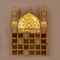 Muslim Islamic Decorations for Home Eid Mubarak Ramadan Kareem Nature Color Wood Castle Shape Photo Wall Box Ruiyi Brand