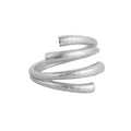 Hot Sale Adjustable Dome Wide Copper 18k Gold Plated Overlapping Textured Band Ring for Women Girls