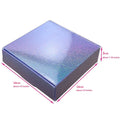 Cute Mini Sparkling Violet Lilac Glitter Holographic Paper Box for Jewelry Bracelet Sales Packaging