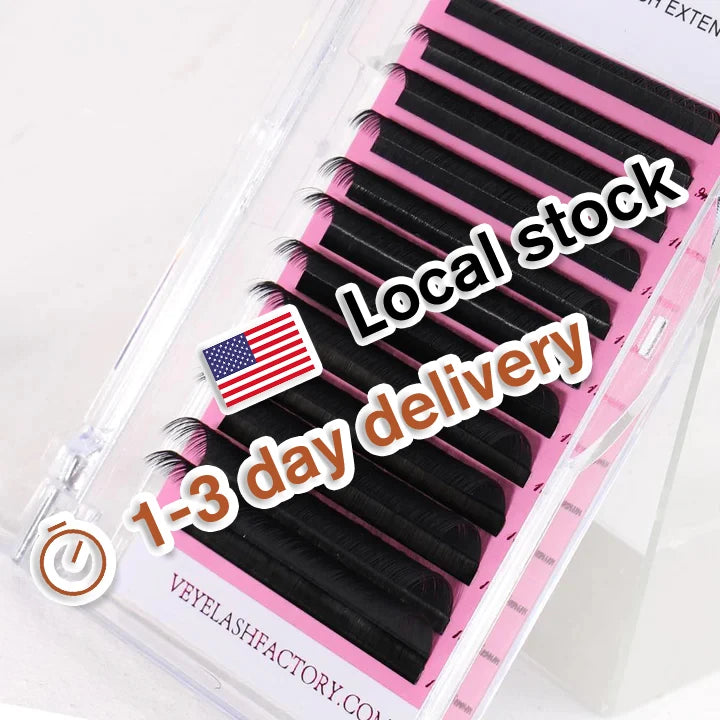 For Veyes Professional Customized 0.15mm Dark Black Synthetic Volume Individual Lash Trays Wholesale Private Eyelash Extensions