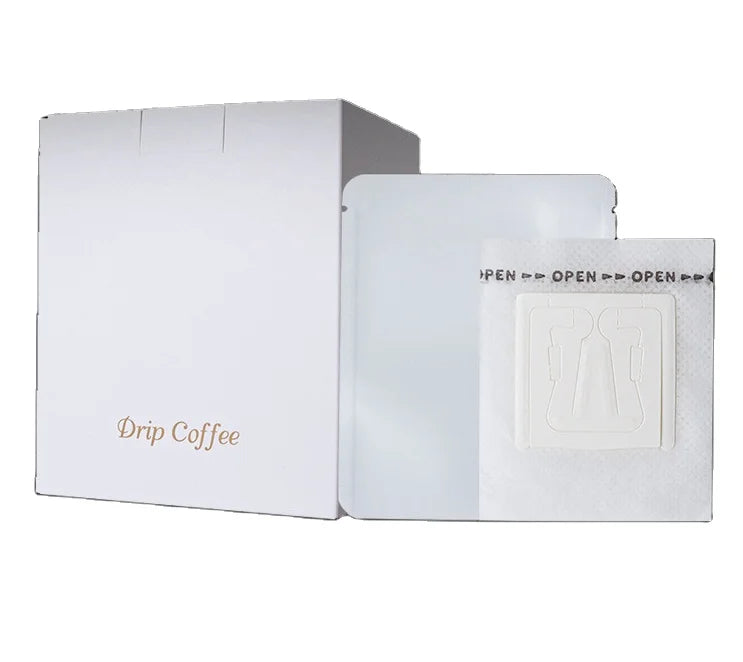 Low MOQ Custom Printing Hanging Ear Coffee Bag Heat Seal Matte Glossy Color Bag Aluminum Foil Filter Bag Coffee