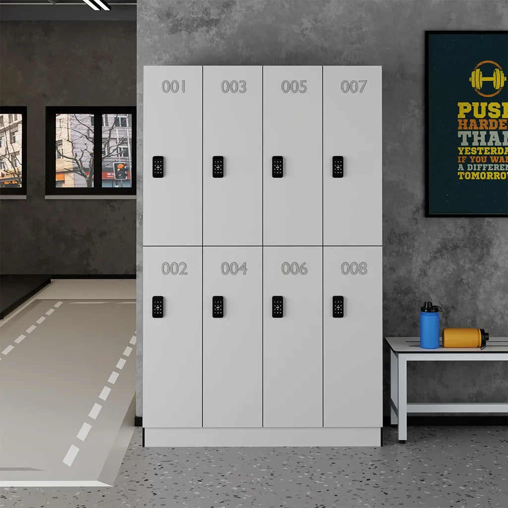 Beautiful Modular Easy to Install Football Club Athletes Changing Rooms Digital Locker Cabinet With Seating MegaBDM
