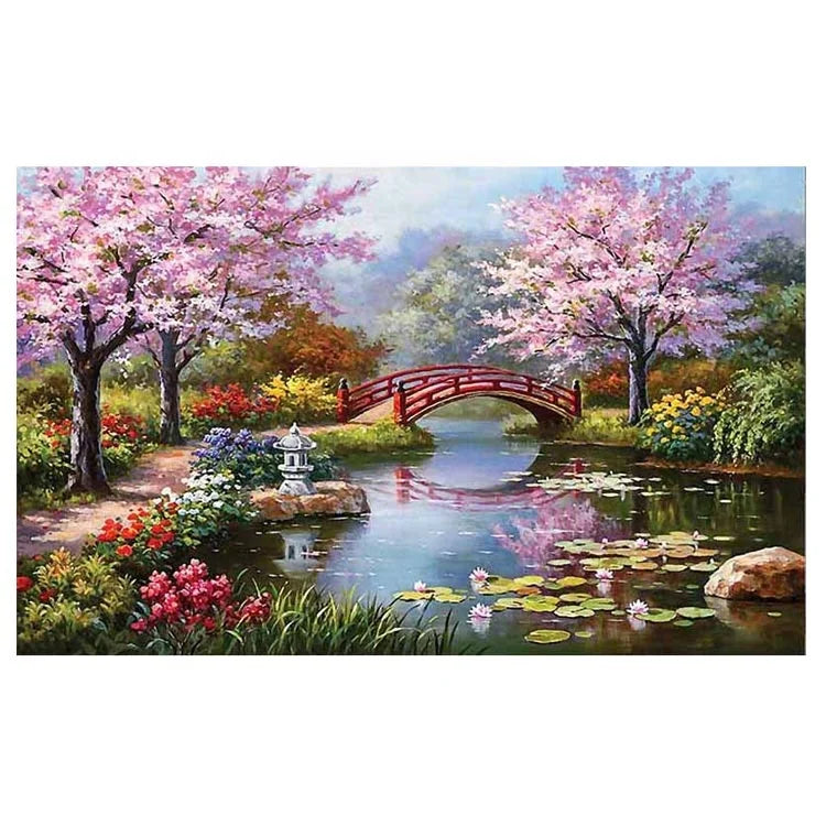 3D Scenic Diamond Painting Party Needlework Precise Printed Set Cross Stitch square Diamond Embroidery ASF082