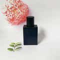 Wholesale Popular Competitive Rectangular Square Brick Shape Classic Spray square Painting 30ml Black Perfume Glass Bottle