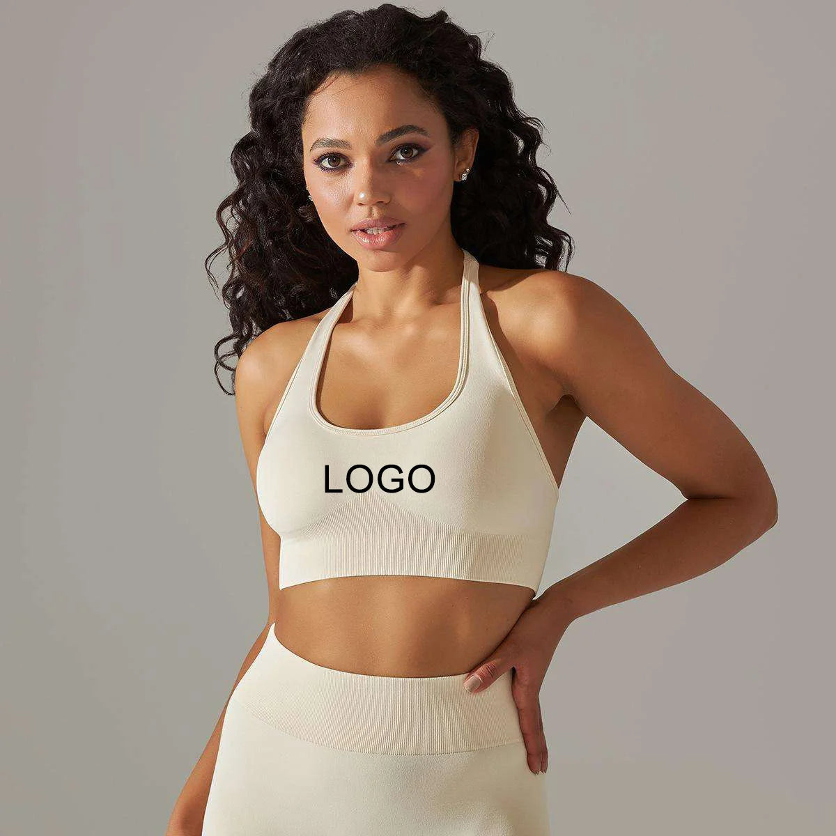 Women Sexy Fitness Strappy Breathable Shockproof Yoga Bra Women's Cross Cross Back High  Sports Bra for Gym Active Wear