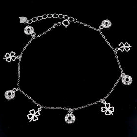 Semi Mount 3*3mm Sterling Silver Anklets Empty Blank Support Claws Setting S925 Mountain Base Holder Without Stone Inlay for DIY