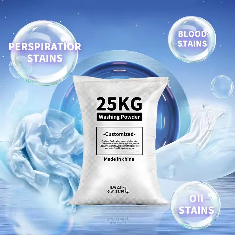 OEM High Effective Strong Stain Wash Disposable Floral Lavender Eco-Friendly Laundry Detergent Powder for Apparel