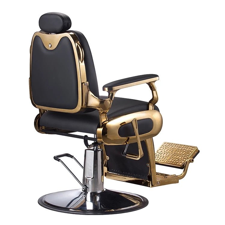 Cheap Price Modern Black Barber Chair with PU Leather and Chrome Base 1 Year Warranty Popular for Salon & Workshop