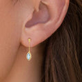 925 Sterling Silver Blue Purple Zirconia Horse Eye Pendant Tassel Stud Earrings CZ Pendant Earrings