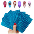 OEM/ODM Customizable 14pcs Nail Art Stamping Plates Professional Stainless Steel Hand-shaped Templates for Printing Nail