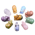 Wholesale 19*28mm Rats Desktop Ornament  Carving Animals 1 Inch Animal Gemstone Crafts Gift for Home Decoration