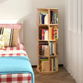 Log 360 Degree Rotating Bookshelf Floor Simple Home Children's Bedroom Living Room Corner Splicing Bookshelf Bookcase
