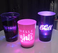 Factory OEM Custom Logo LED Flashing Light up Drinking Glass 12oz 14oz 16oz Liquid Activated Plastic LED Cup for Bar Night Club