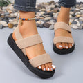 Summer Women Girls Female Large Size Thick Sole  Beach Out Door Flat Slides Slipper Sandals